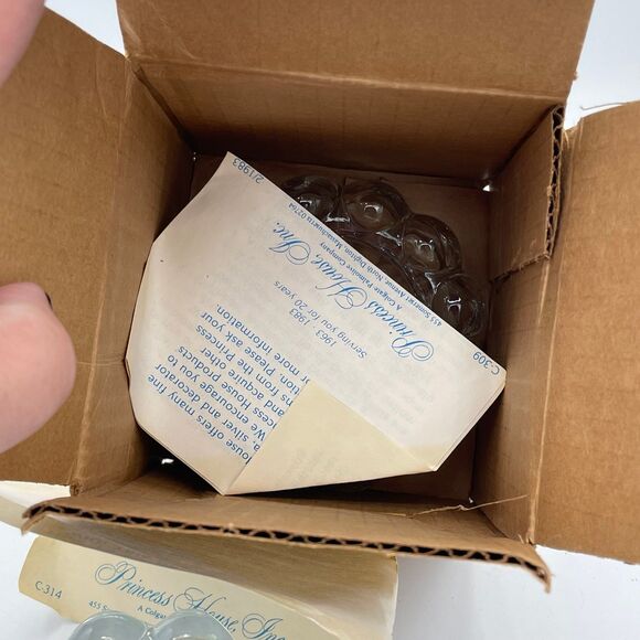 BNIB Princess House Bubble Glass 0486 Vintage Candle Holders Clear Glass Crystal - Picture 7 of 9